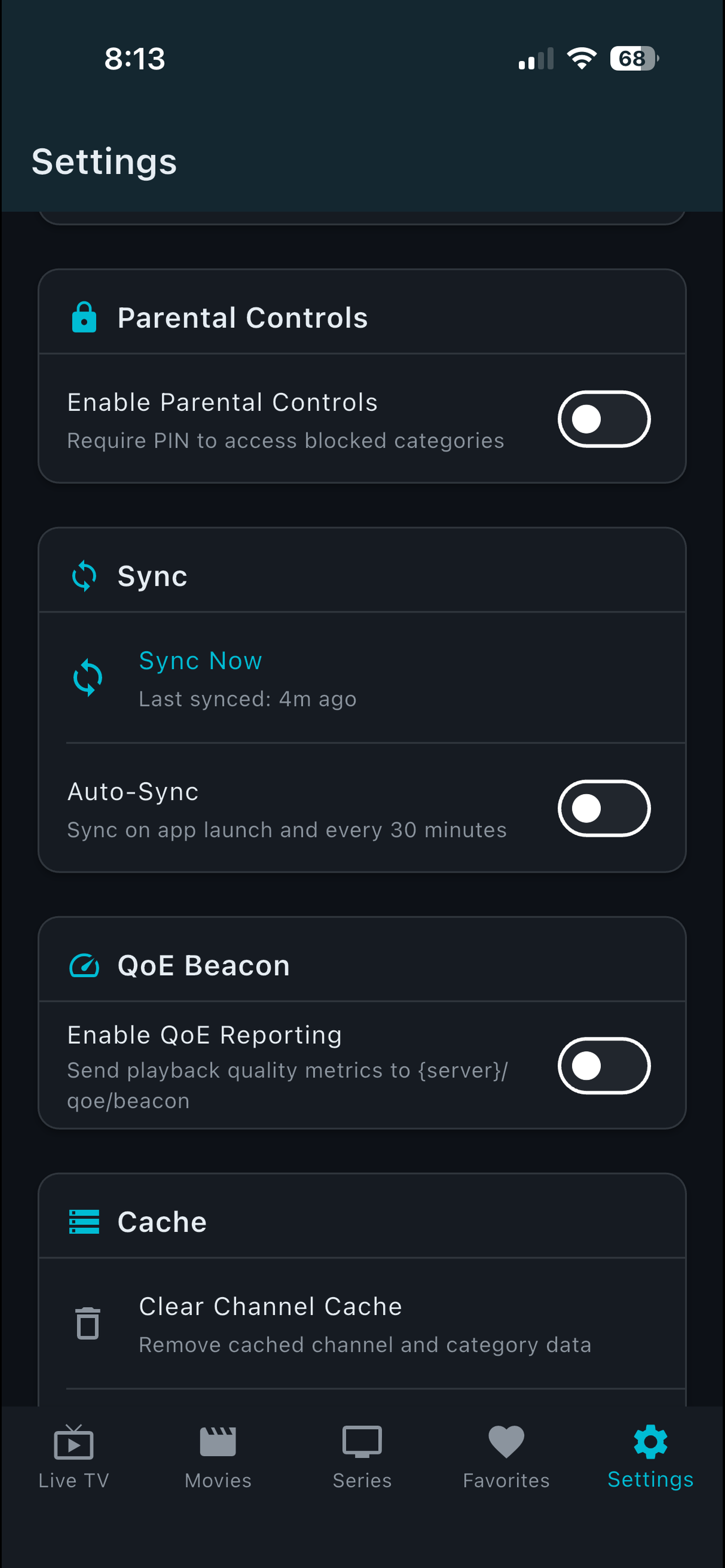 Parental controls and QoE